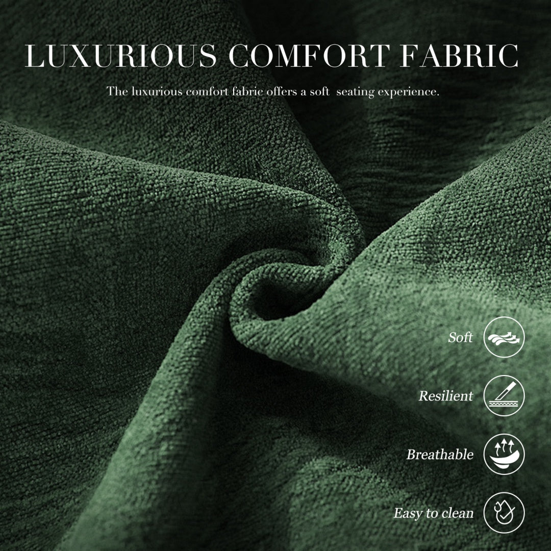 360° Swivel Accent Chair - Upholstered Armchair with Back Support Pillow