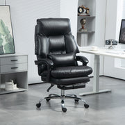 Overstuffed Reclining Office Chair with Footrest - Cloud-Like Comfort for Home Office