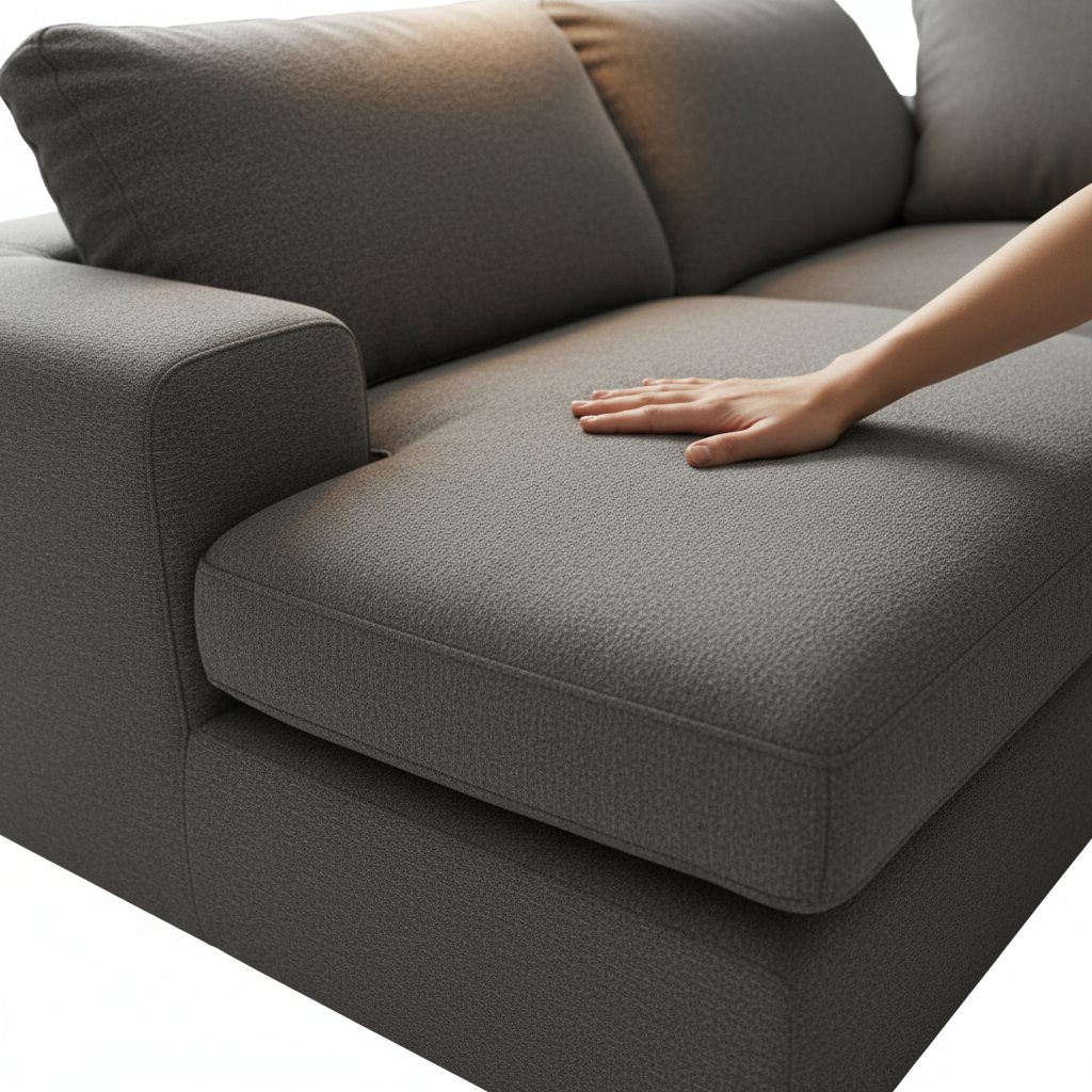 Chenille fabric close-up detail