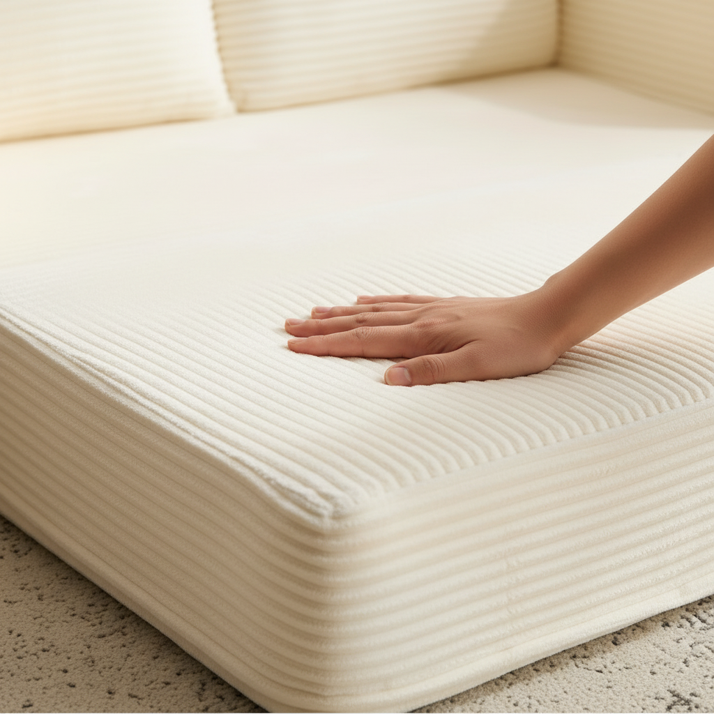 Corduroy fabric close-up detail