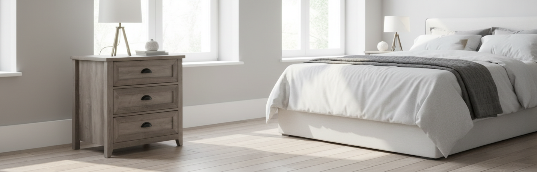 Transitional Nightstand - Angle View