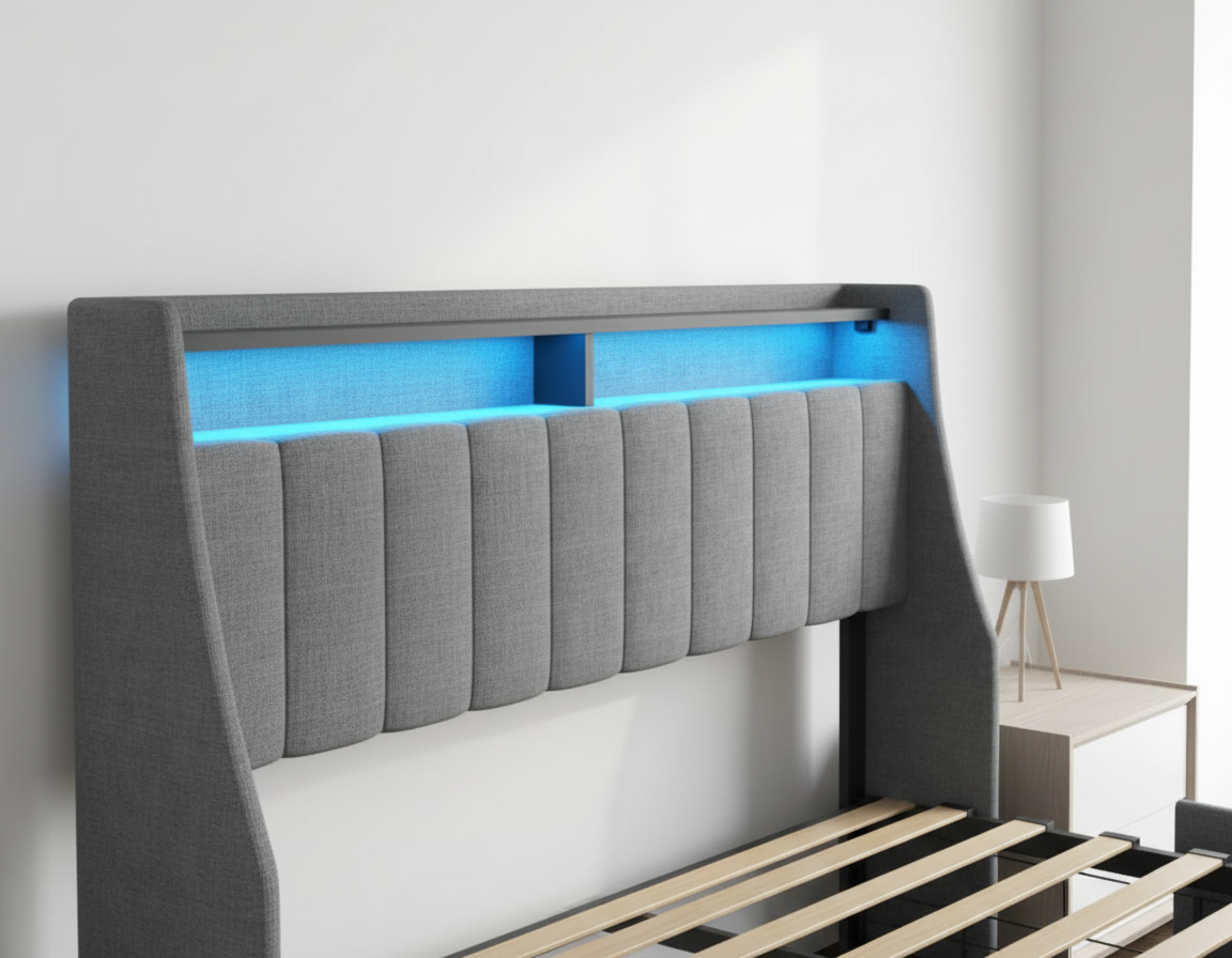 Queen LED Bed - Detail