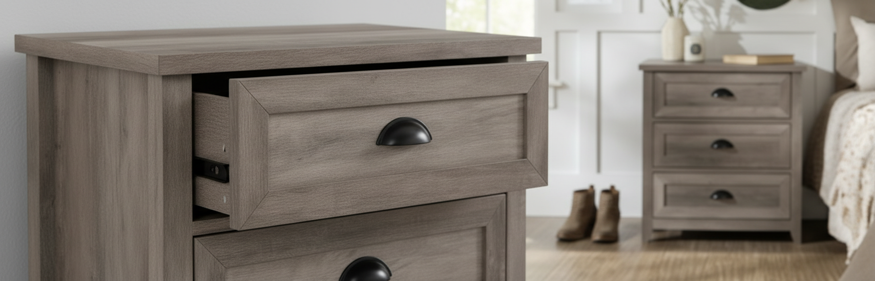 Transitional Nightstand - Detail
