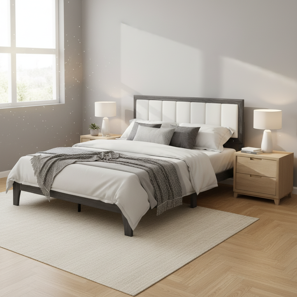 Queen Platform Bed - Bedroom