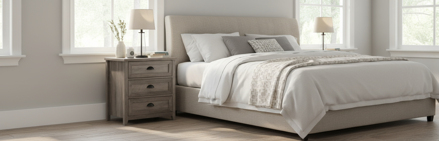 Transitional Nightstand - Front View