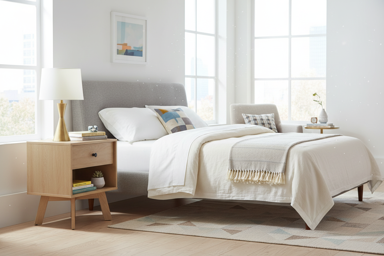 Mid-Century Nightstand - Front View