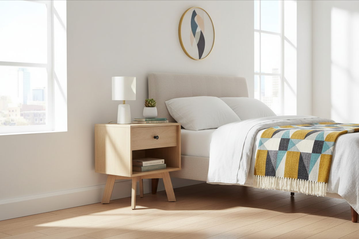 Mid-Century Nightstand - Angle View