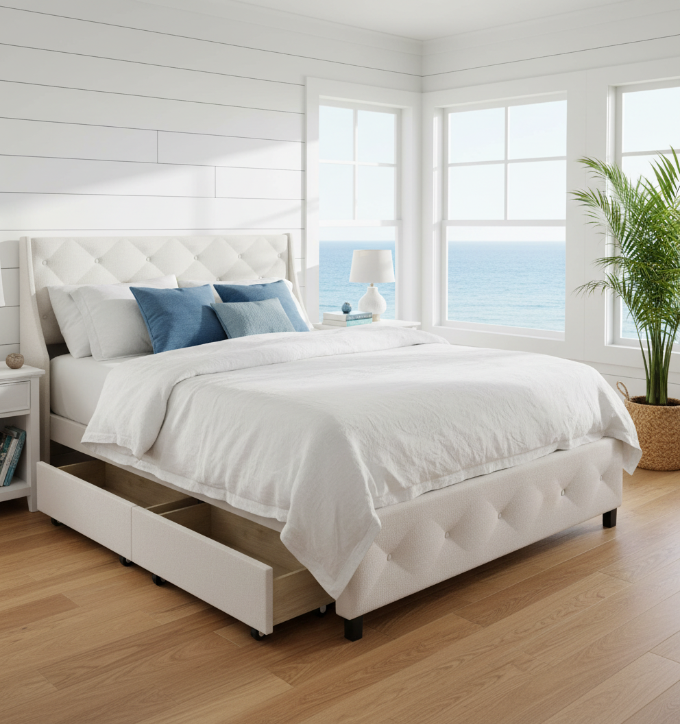 Queen Storage Bed - Front View