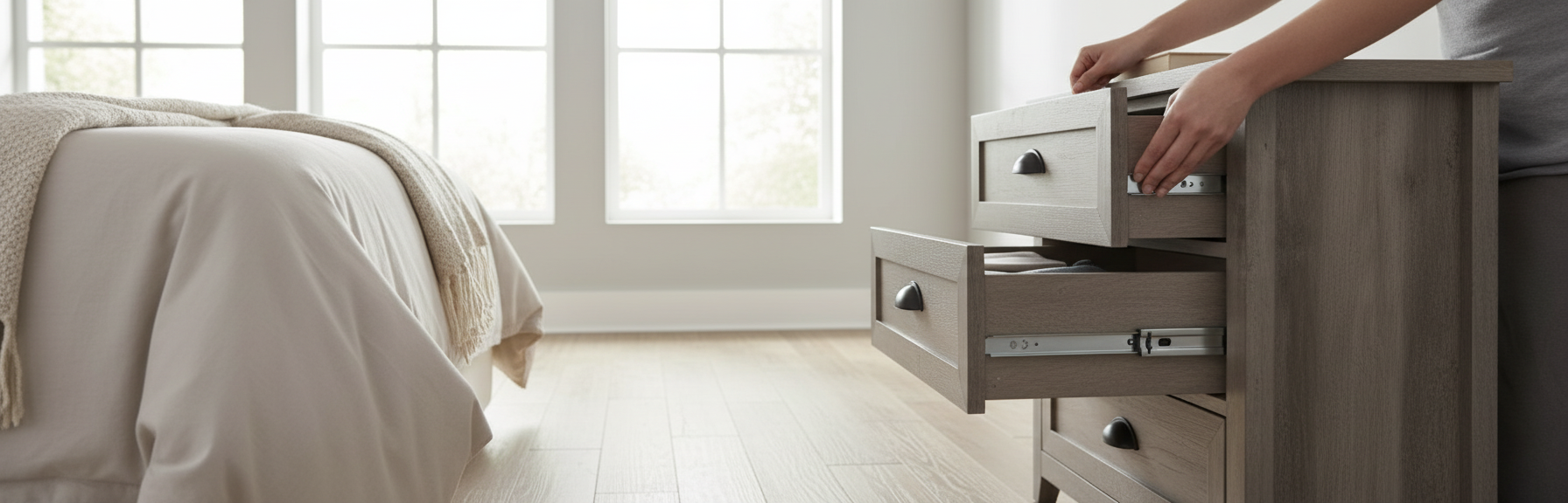 Transitional Nightstand - Lifestyle