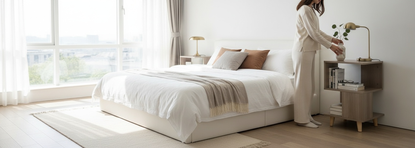 Modern Nightstand - Lifestyle