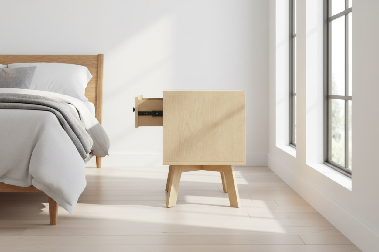 Mid-Century Nightstand - Side View