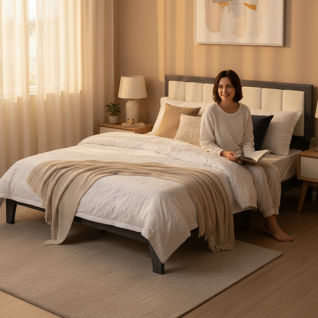 Queen Platform Bed - Lifestyle