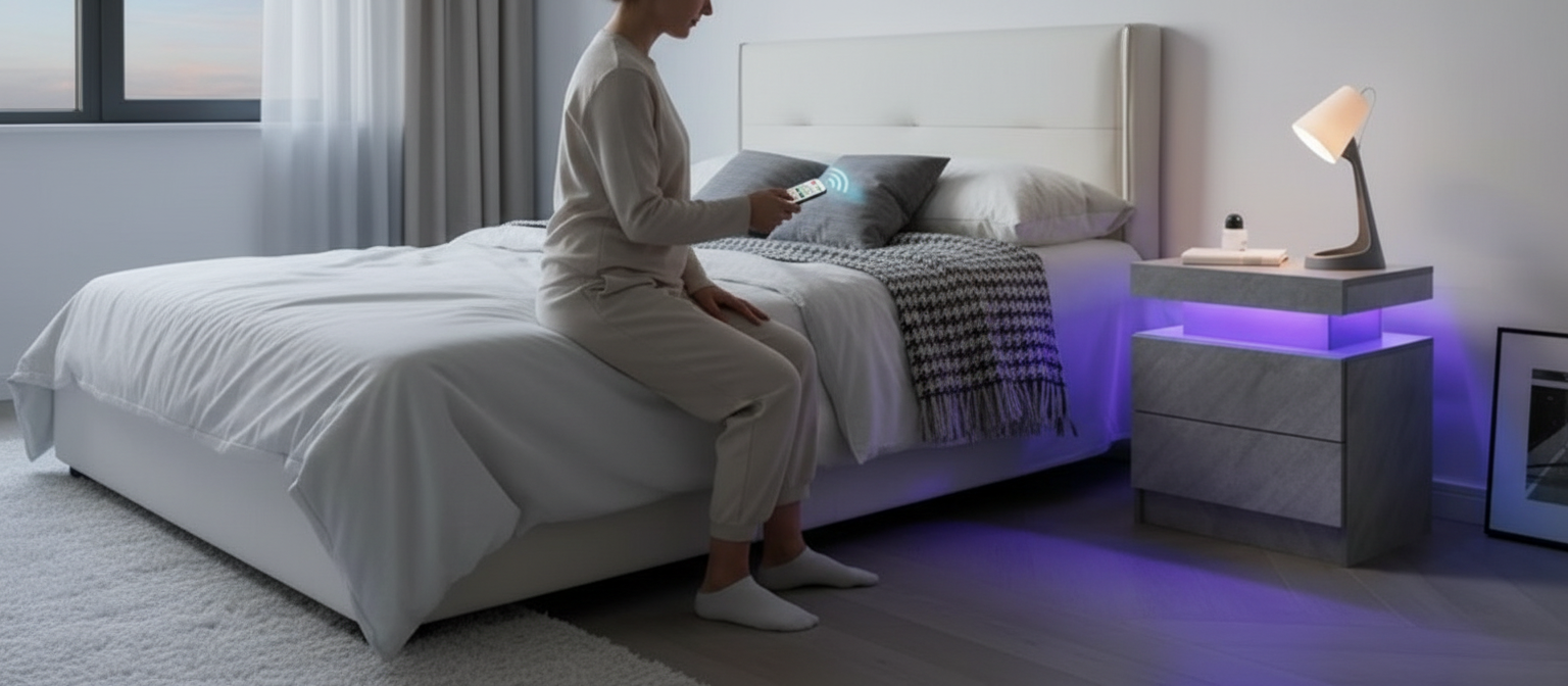 LED Nightstand - Lifestyle with LED