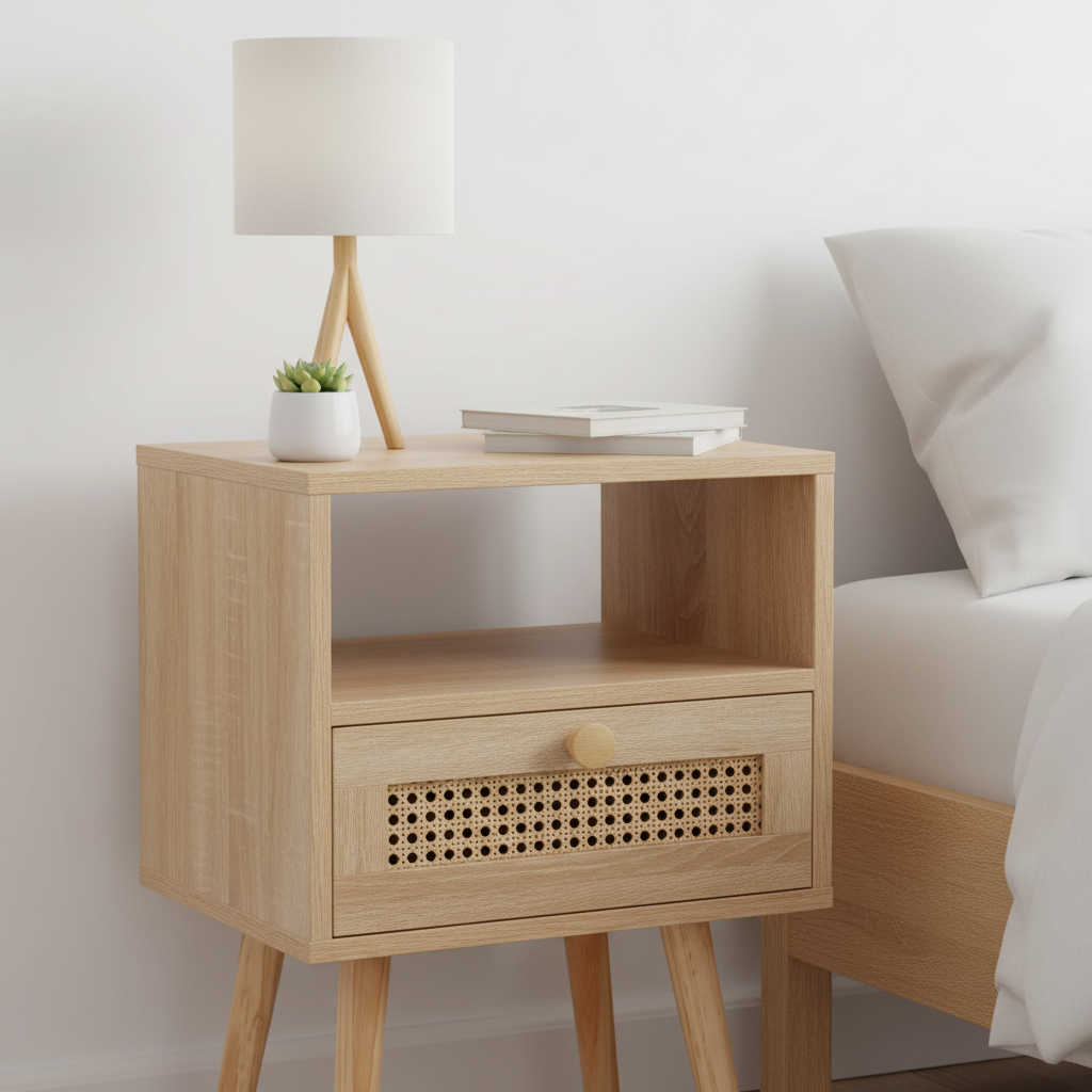 Rattan Nightstand - Detail