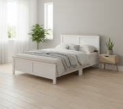 Full Size White Bed - Front View